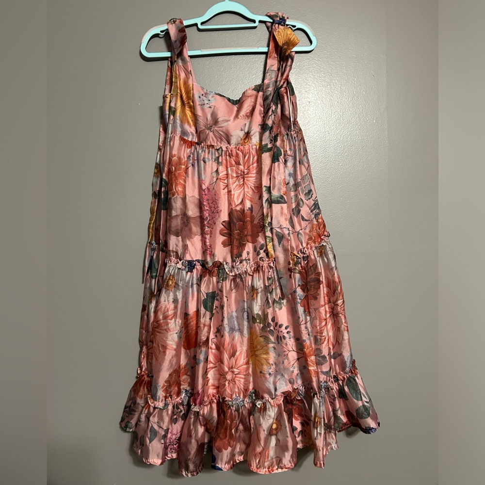 floral tulle midi dress